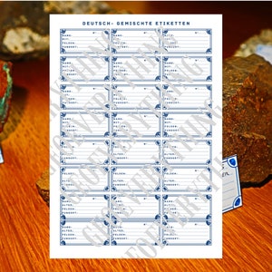 Download Labels for Minerals, Crystals, Fels, Fossils - 6 x 3 cm - Endlos bedruckbar!