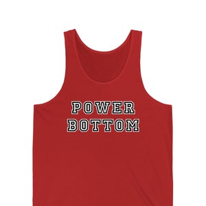 Power Bottom Tank Top, Gay Tank Top, Gay Shirt, Pride Tank Top, LGBT Shirt, Gay Pride, Gay Fashion, Funny Gay Shirt, Pride Month Tank Top