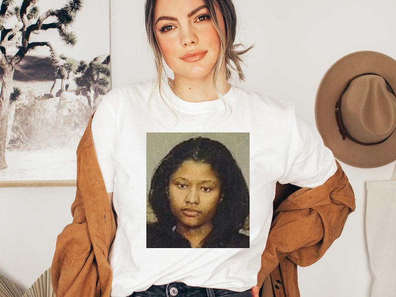 Nicki Minaj Mug Shot Shirt, Nicki Minaj Tour Merch, Nicki Mugshot Shirt, Nicki Minaj Tshit, Premium Unisex Shirt, Nicki Minaj Shirt image 2