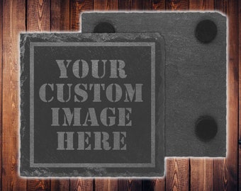 Personalized Slate Coaster: Engraved Custom Home Decor