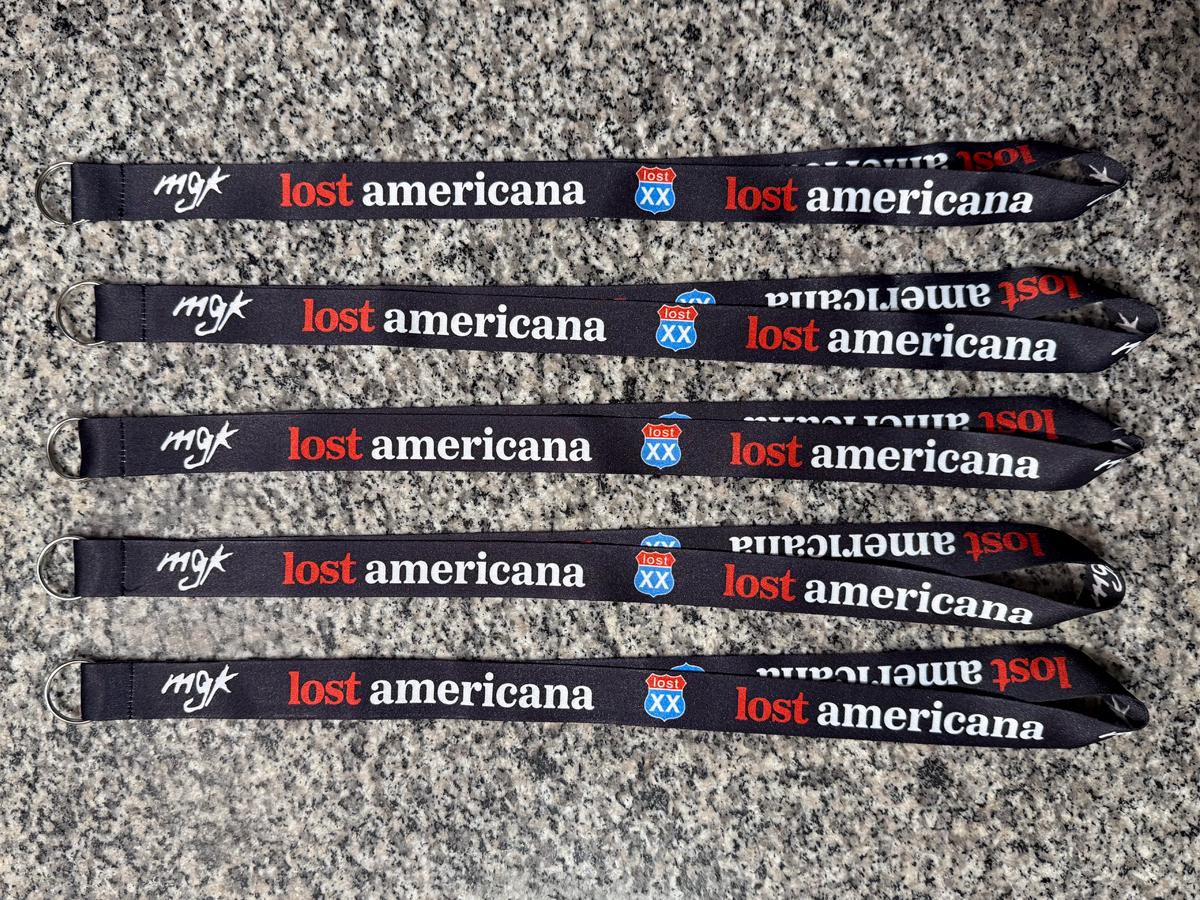 MGK Lanyards Lost Americana Lanyard Black Flag Lanyard General Admission Lanyard Tickets To My Downfall Lanyard Mainstream Sellout Lanyard