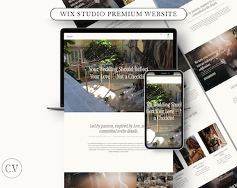 WIX STUDIO Vorlage, Hochzeitsplaner-Website, Ereignisplaner-Seite, Braut Business Website, bearbeitbare Wix-Vorlage, Kunden-Buchungsseite, Braut