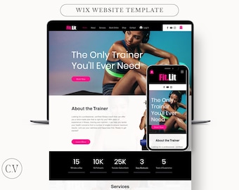 WIX Website Template | Personal Trainer Webseite | Website für Fitnesscoaches
