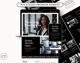WIX STUDIO Website-Vorlage für Coaches, Coaches, Makler, Dienstleister, leicht zu bearbeitende Website-Vorlage