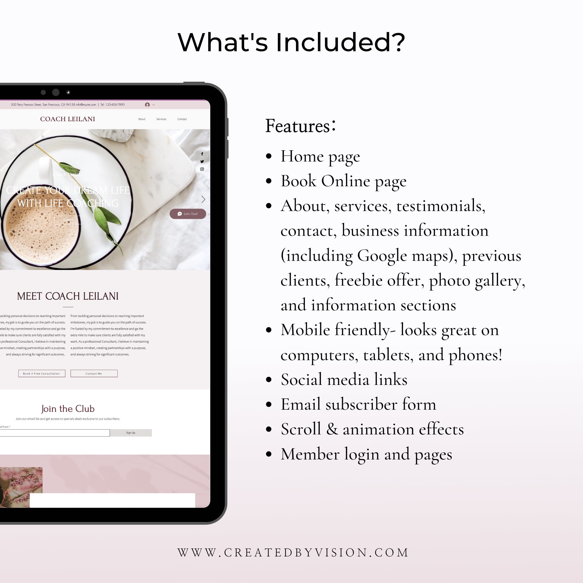 WIX Website Template, Consultant Website Template, WIX Consulting