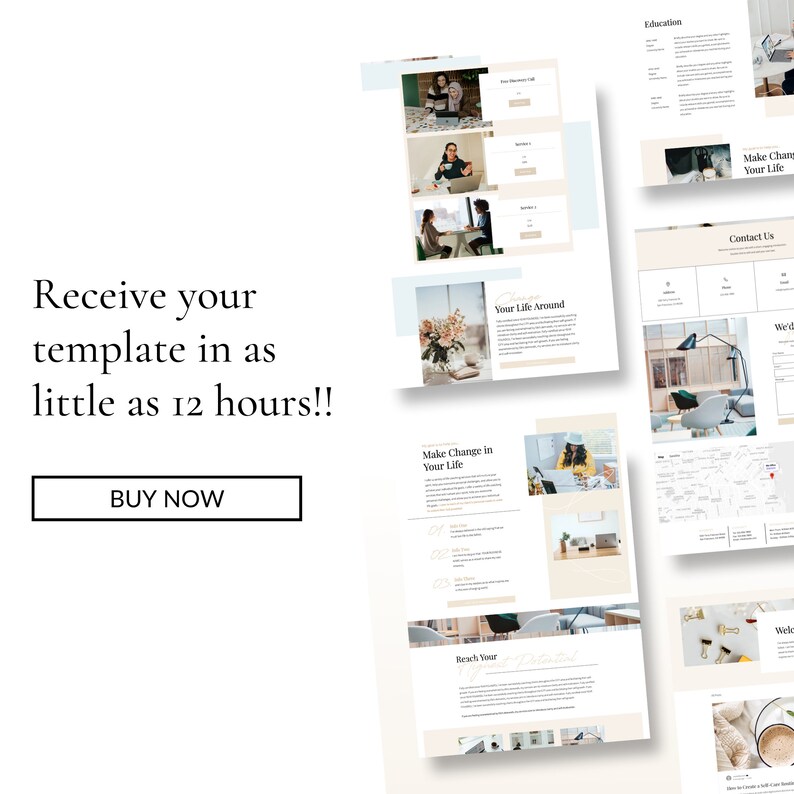 WIX Website Template Aestheticallypleasing Website Design Etsy