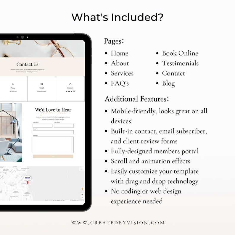 WIX Website Template Aestheticallypleasing Website Design Etsy