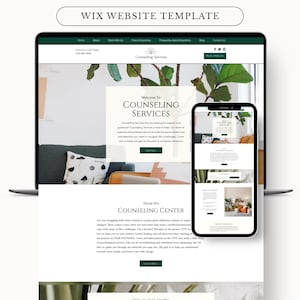 WIX Website Template | Website Design | Professional Health and Wellness Website Template for WIX | Mental Health
