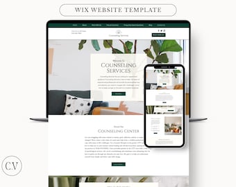WIX Website Template | Website Design | Professional Health and Wellness Website Template for WIX | Mental Health