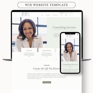 WIX Website Template | Website Design | Professional Health and Wellness Website Template for WIX | Mental Health