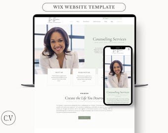 WIX Website Template | Website Design | Professional Health and Wellness Website Template for WIX | Mental Health