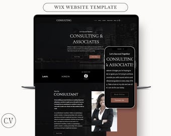 WIX Website Template, WIX Theme, WIX Blog Design, Beratung Website Template, Webdesign, Modern-Minimalistisch-Ästhetisches Design