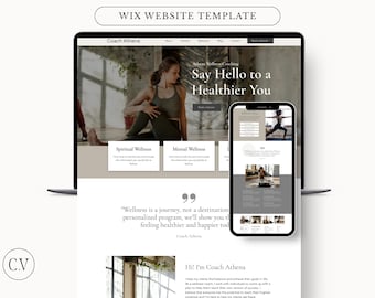 WIX Website Template | Website Design | Health & Wellness Coach Website | Life Coach Website Template | Boho | Therapy Website Template