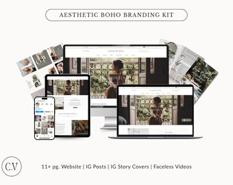Wix Website Template, Instagram Templates, Canva, Faceless Vertical Videos, Website Design, Brand Identity, Instagram Post Bundle, Brand Kit