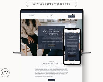 Wix Website Template, Wix Theme, Wix Blog Design, Psychotherapy Website, Therapy Website Template, Mental Health Coach, Web Design