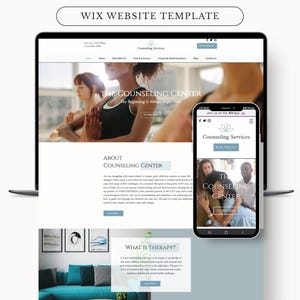 Wix Website Template, Wix Theme, Wix Blog Design, Psychotherapy Website, Therapy Website Template, Mental Health Coach, Web Design