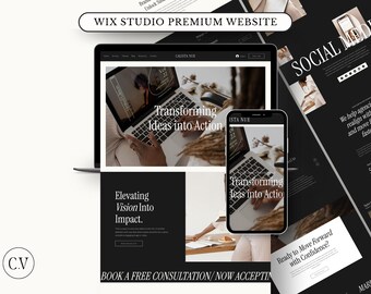 WIX STUDIO Website-Vorlage für Coaches, Coaches, Makler, Dienstleister, leicht zu bearbeitende Website-Vorlage