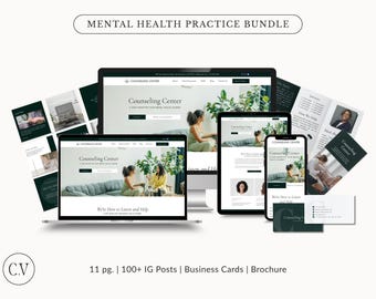 WIX Website Template, Social Media Templates, Instagram, Brochure, Business Cards, Templates for Therapists and Psychologists, Aesthetic