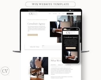 WIX Website Template, WIX Theme, WIX Blog Design, Beratung Website Template, Webdesign, Modern-Minimalistisch-Ästhetisches Design