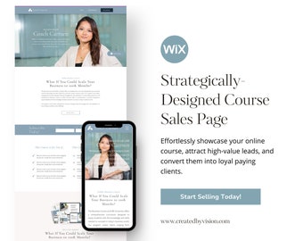 WIX Website Template | Sales Page Template | Sales Funnel | Service Business | Online Business | Landing Page | Course Creator | Coaching