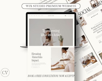WIX STUDIO Website-Vorlage für Coaches, Coaches, Makler, Dienstleister, leicht zu bearbeitende Website-Vorlage