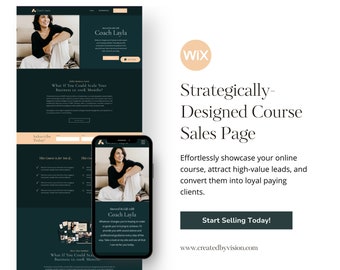WIX Website Template | Sales Page Template | Sales Funnel | Service Business | Online Business | Landing Page | Course Creator | Coaching