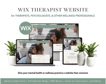 WIX Website Template, WIX Template, WIX Website, Therapist Website, Mental Health Website, Therapy Website, Psychologist, Counseling, Clinic