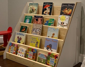 DIY Montessori Bookshelf, Toddler shelf, Display shelf, Front facing bookshelf, Design Plans - Digital Download