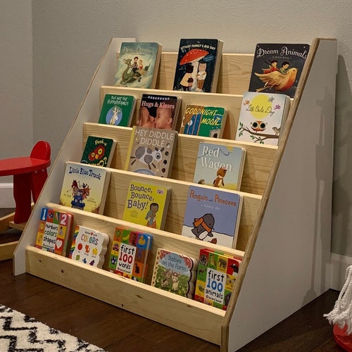 DIY Montessori Bookshelf Toddler Shelf Display Shelf Front Etsy