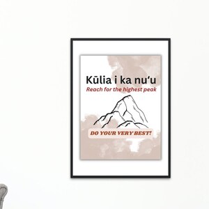 Hawaii Printable Wall Art, Hawaii PRINTABLE Download, Hawaiian Language, Teachable Tool Download, Hawaiian Artistic Gift
