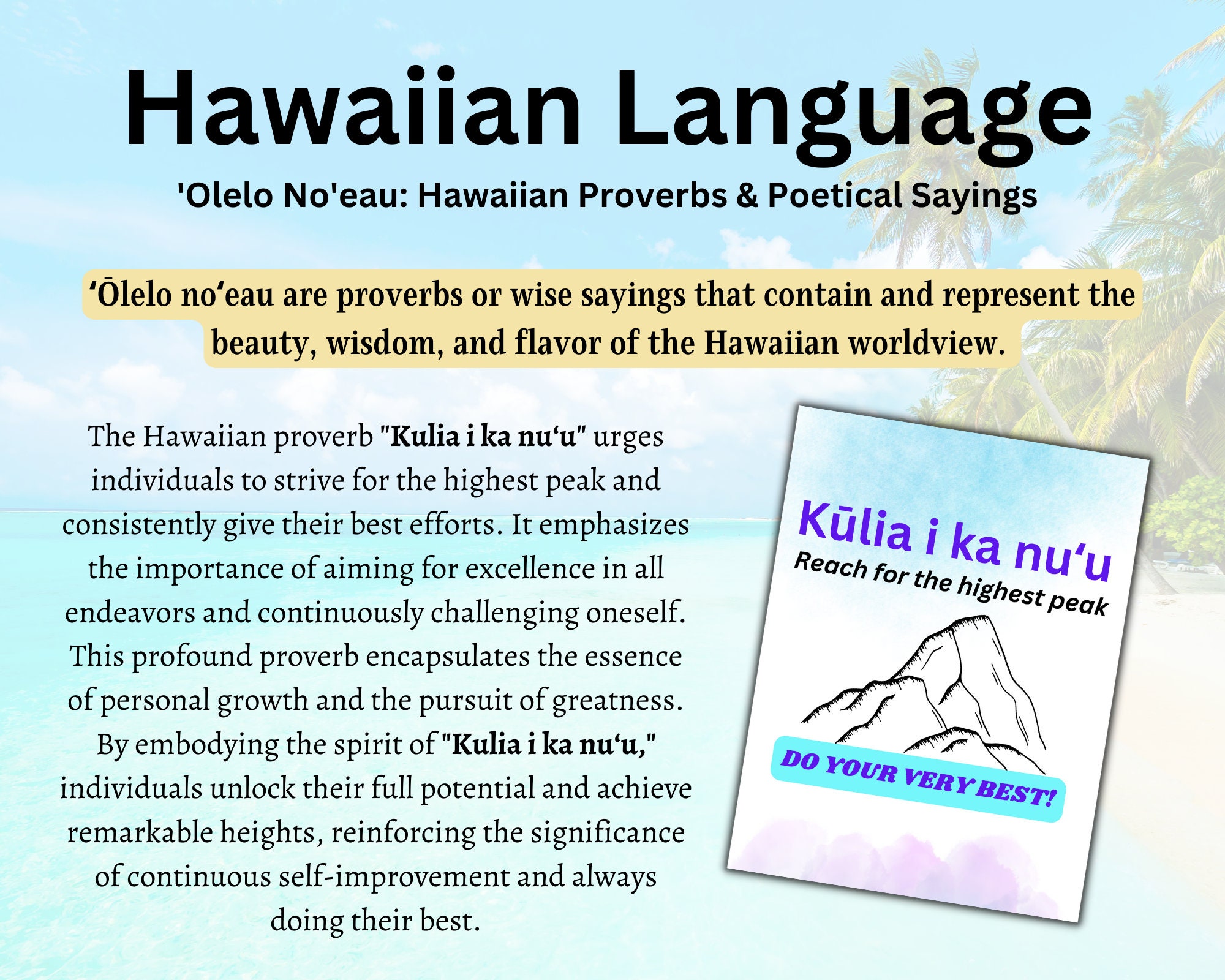 BUNDLE - Hawaiian Proverb Printable Wall Art, PRINTABLE Download 