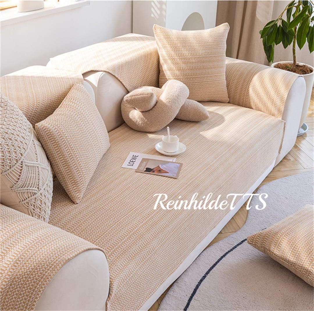 Four Seasons Linen Sofa Cushion Sofa Cover Linen Sofa Couch Etsy