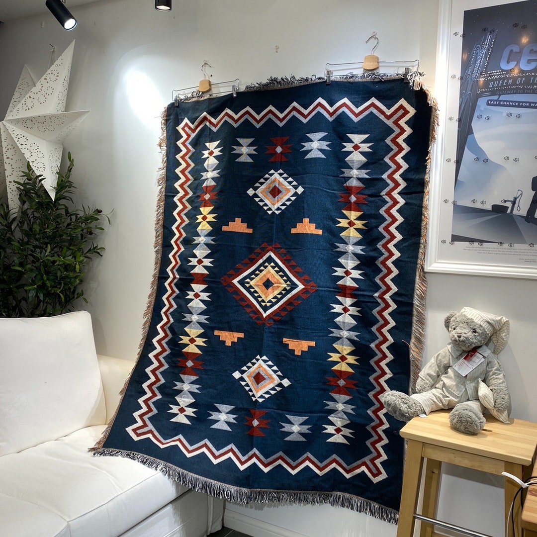 Ethnic Tapestry Exotic Sofa Blanket Wall Decor Blanket Etsy