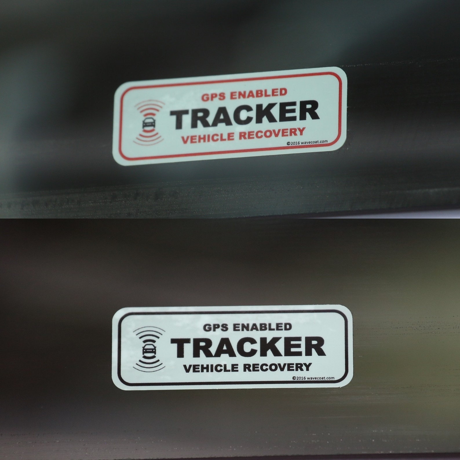 Round Window Tracker 4 X TRACKER Window Stickers Internal Fit to Prevent & Deter Theft of ...