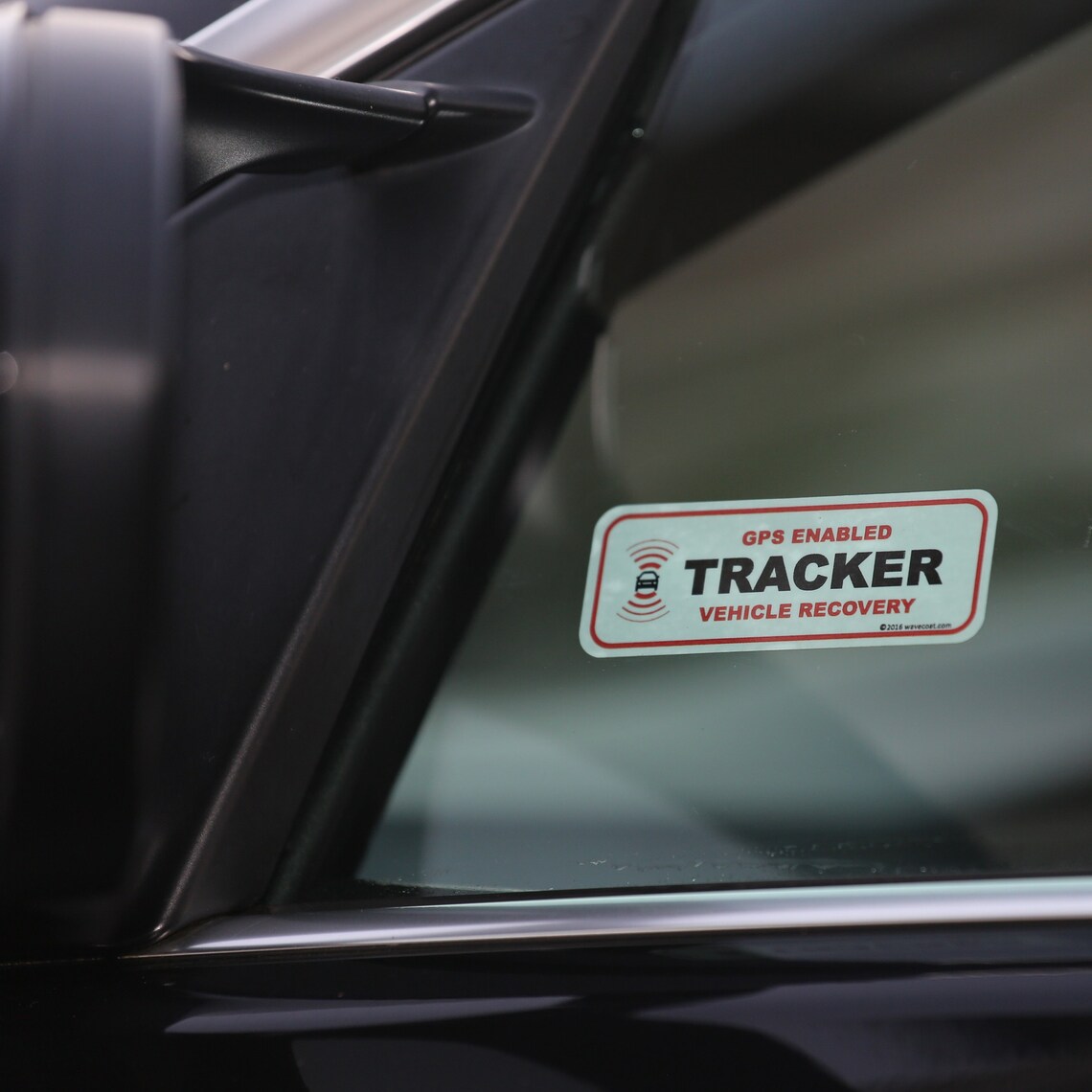 TRACKER Window Stickers X 4 Internal Fit to Prevent & Deter Theft of