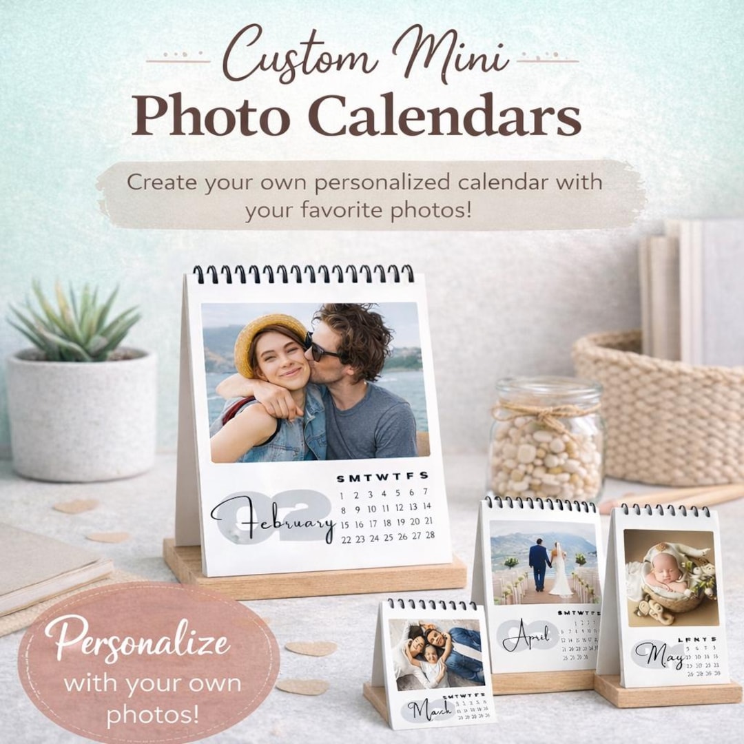 Mini Photo Calendar Template | Editable Photo Calendar | Calendar ...