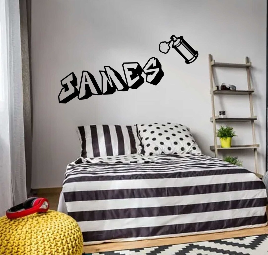 Personalised Graffiti Name Wall Decal. Custom Graffiti Name. Etsy