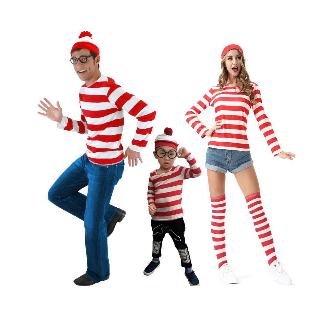 Wheres Wally Cosplay Costume Christmas Costume for Kids Men - Etsy