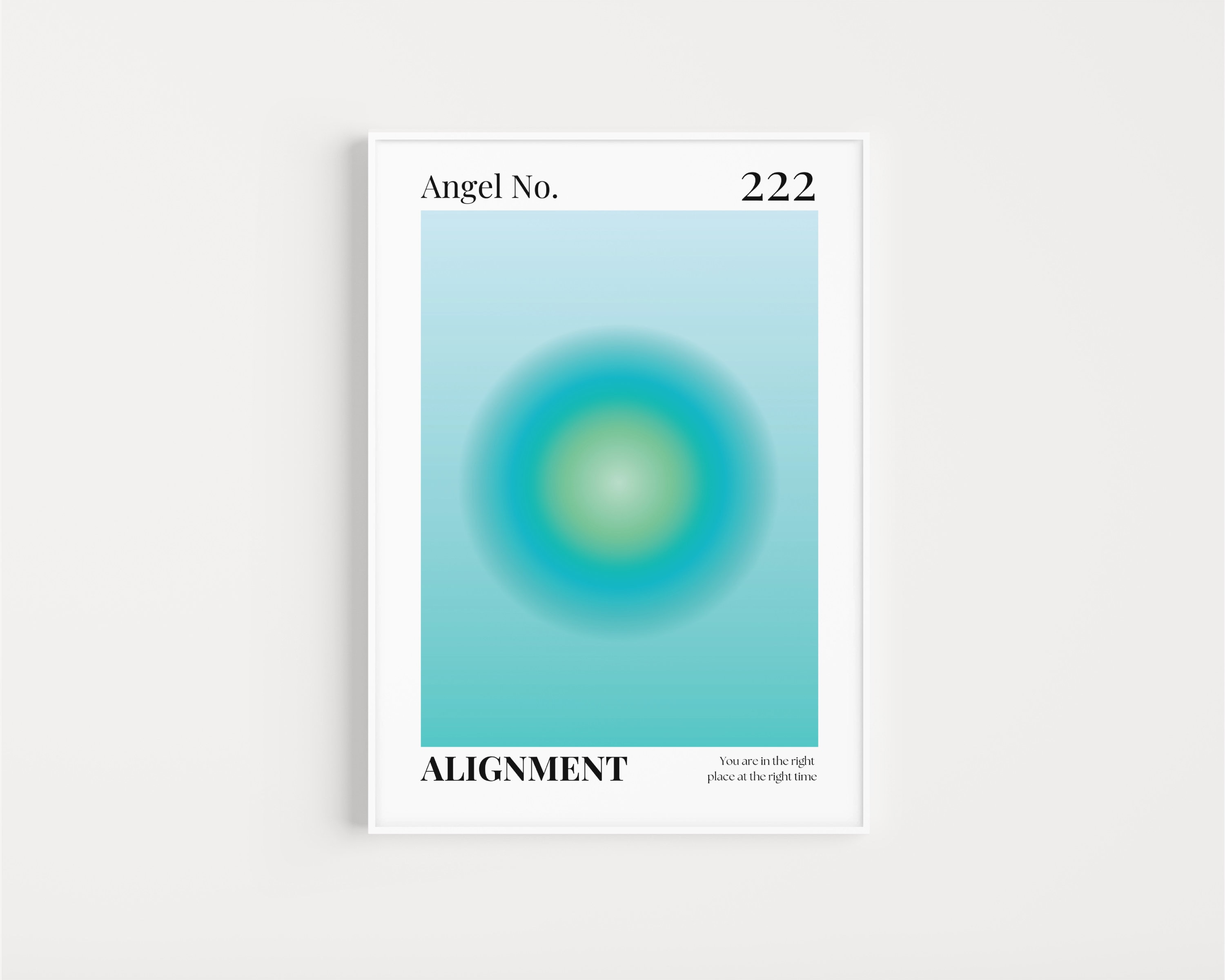 Blue 222 Angel Number Print Aura Poster in Blue 222 - Etsy