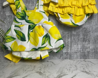 2 Piece Baby Lemon Outfit | Baby Clothes | Mediterranean Design