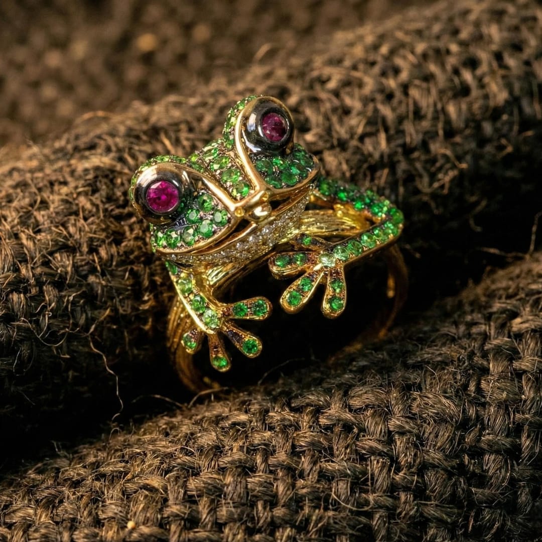 Frog Rings for Women | Best Friend Valentines Gift Jewelry | Ruby Eyes ...