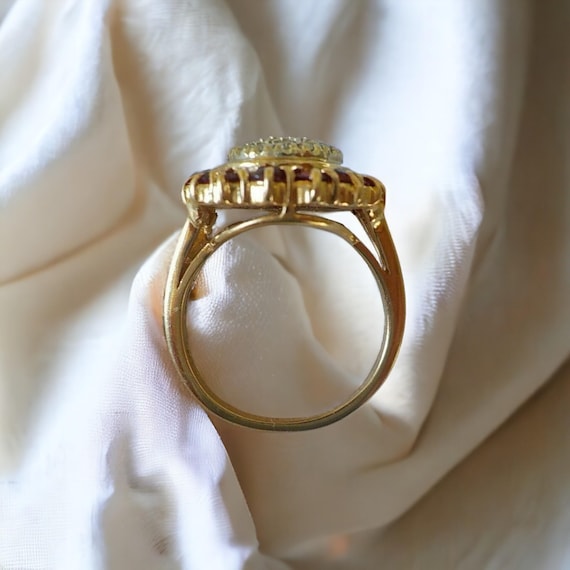 Art Deco CZ Ruby Ring – Antique Inspired Sterling… - image 3