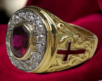 Bague Chevalière Ancienne En Or 18 Carats - Taille 50 - Fabrication Française