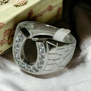 Bold Gift for Him | Men’s Horseshoe Ring in 925 Silver | Handmade Equestrian-Inspired Jewelry
