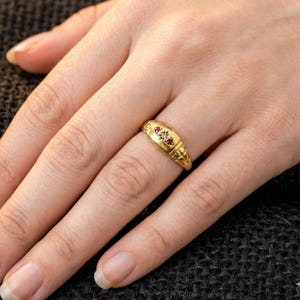 elegant vintage pinky ring with cz