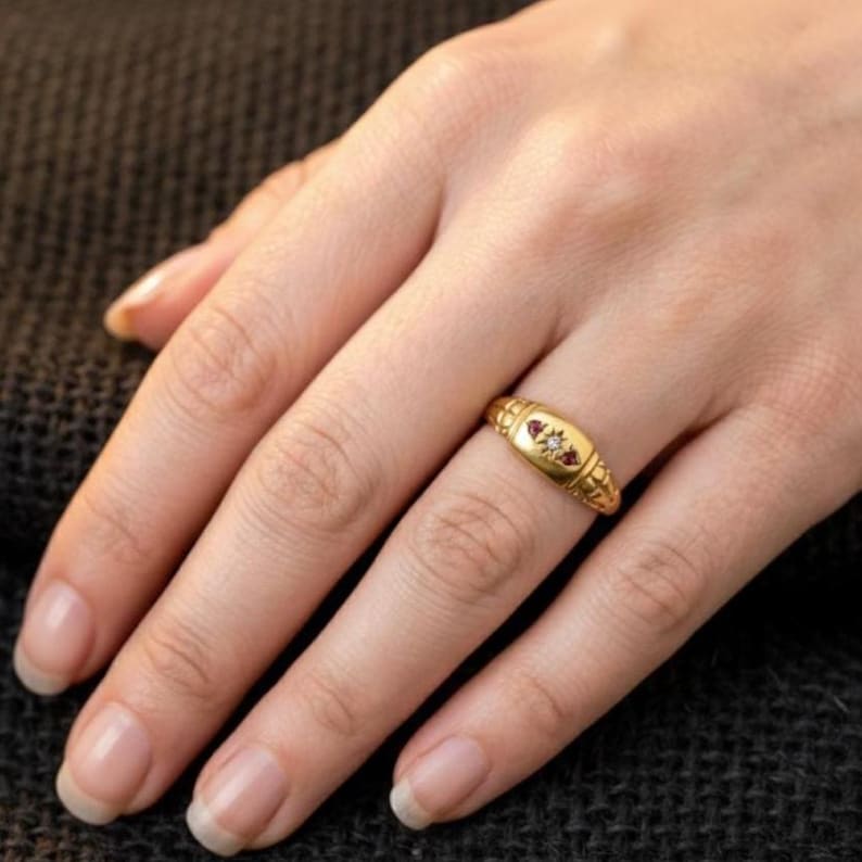 classic Victorian inspired cz ring