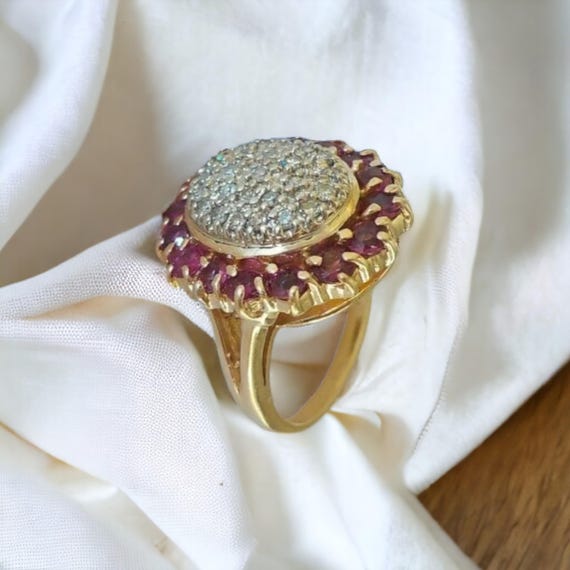 Art Deco CZ Ruby Ring – Antique Inspired Sterling… - image 2