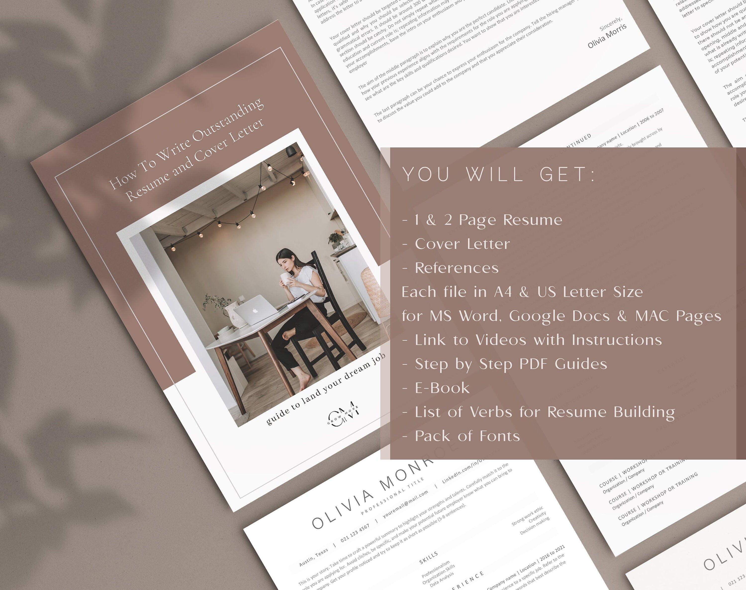 ATS Resume Template Google Docs, Pages, Word, Minimalist ATS CV