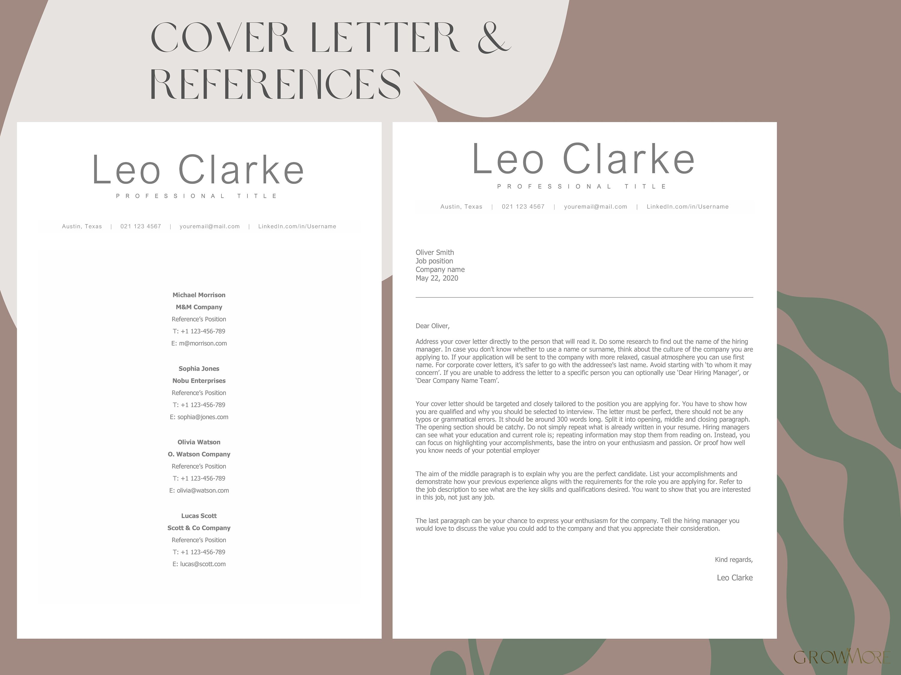 ATS FRIENDLY RESUME, Cover Letter, Cv Template, Digital Download