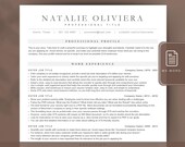 Executive Resume Template Word and Guide, ATS Compliant Resume Template Word, 1 & 2 Page Resume Cover Letter and References Template ATS